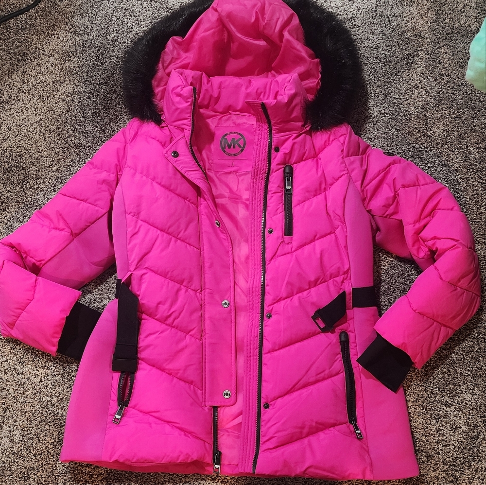 Large Michael Kors pink winter jacket